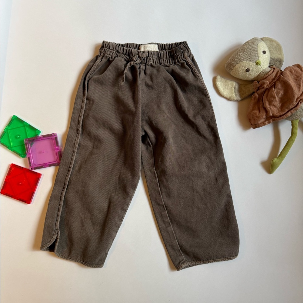 Zara Kids Brown Wide Leg Jeans